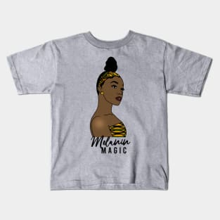 Melanin Magic Black Queen Black History Month Gift Kids T-Shirt